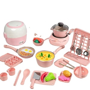 Ensemble de cuisine en gros jouets de jeu d'imitation jouets d'intérieur maison bricolage vrai mini cuisinier ustensiles de cuisine <span class=keywords><strong>jouer</strong></span> jouets de cuisine pour filles enfants - Product Image 1
