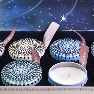 2.5oz starry Night Theme mini Kim Loại có thể nến tin với nắp đẹp giáng sinh hộp quà tặng trang trí nội thất nhà ngoài trời trong nhà du lịch tin aorma - Product Image 5