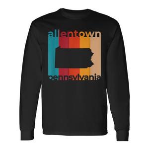 Camiseta de Manga Larga con Corte Retro Vintage de Allentown, Pensilvania, Unisex para Adultos, Cuello Redondo, Ropa Promocional - Product Image 1