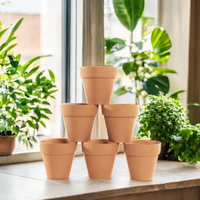 Jardinière en terre cuite d'argile rouge personnalisée pour balcon cour Pot de fleur en gros pour plantes de jardin Pot en céramique de Cactus succulent