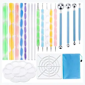 Yihuale 20PCS <span class=keywords><strong>Mandala</strong></span> Dotting Tools Set Pen Dotting Tools <span class=keywords><strong>Mandala</strong></span> Stencil Ball Stylus Paint Tray para pintar rocas, Colorear - Product Image 1