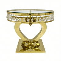 Ensemble de table à manger de luxe moderne Magicluv en acier inoxydable durable avec plateau en verre trempé doré pour hôtel, salle de banquet