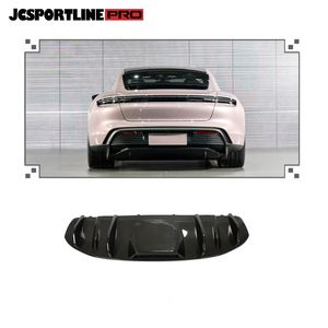Lame arrière de diffuseur en Fiber de carbone sèche pour <span class=keywords><strong>Porsche</strong></span> <span class=keywords><strong>Taycan</strong></span> <span class=keywords><strong>4S</strong></span> Sedan 4 portes électrique 2019-2020 - Product Image 1