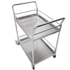 Shileva Stainless Steel Instrument Cart Double Layer Medical Trolley Mobile <b>Workbench</b> For Hospital Use - Product Image 4