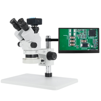 SANQTID TD-0745N-4801HU Trinocular Stereo Microscope HDMI USB Mobile Phone Repair Tools 7-45X Industrial Electronic Magnifier