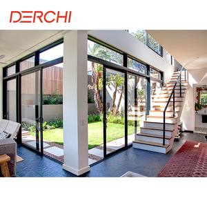 Derchi nfrc Mỹ tiêu chuẩn lớn trượt cửa kính cho Patio khung nhôm cách nhiệt đôi kính cửa trượt - Product Image 2