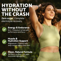 Compléments Sportifs Marque Blanche 0 Calorie 0 Sucre Électrolytes Poudre d'Hydratation Mélange Boisson Pastèque Poudre d'Électrolytes en Vrac