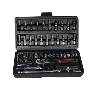Ensemble d'outils de réparation automobile de 46 pièces, jeu de douilles de 1/4 pouce, outils de réparation automobile, clé à cliquet, clé dynamométrique, outils d'entretien automobile - Product Image 4