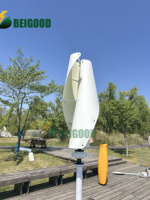 500w 1KW 5KW 10KW Petite éolienne verticale Moulin à vent vertical Naturl Système d'éolienne hybride à énergie libre renouvelable