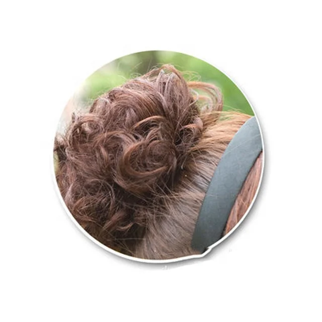 Производители Дунгуань, волнистые волосы, старинная тарелка для костюма, кольцо для волос, пушистые парики с цветами и бутонами