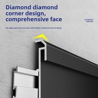 Plinthe en alliage d'aluminium au design moderne avec lumière LED à encliqueter pour le montage au sol d'un hôtel ou d'un appartement