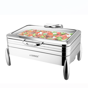 SUNNEX Hot Sale Sicily Range Chafing Dish 1/1 Calentador de alimentos de gama alta SS304 con inducción de calentamiento para servir buffet de hotel - Product Image 1