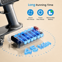Aspirateur balai sans fil, autonomie de 45 minutes, bac à poussière de 0,6 L, léger, LED 180° °   Brosse pivotante domestique HEPA avec certification CE/CB