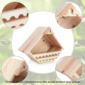 Деревянные домики для птиц из кедра: гнездовой ящик для утренних голубей и платформа для отдыха голубей, кормушка для домашних животных для использования на улице - Product Image 5