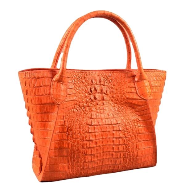 Luxury Orange Crocodile Women Handbags Genuine Leather Lady Purse Exotic  Skin Fashion Girl Hand Bags Brand Bags Guangzhou Open