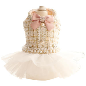 Herfst En Winter Schattige Huisdier Prinses Gezwollen Rok Xs Parel Winter Huisdier Jurken Hondenkleding Groothandel <span class=keywords><strong>China</strong></span> Luxe Hondenjurken - Product Image 2