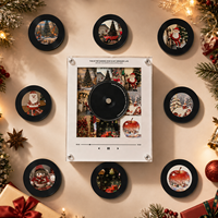 Reproductor de Música NFC Personalizado de Navidad, Imán para Refrigerador, Reproductor de Audio Estilo Vinilo para Colgar en la Pared, Decoración Navideña, Regalo de Navidad para Rusia, Venta al por Mayor