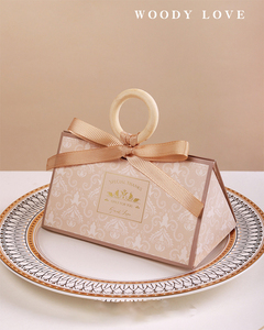 Piccolo invito di lusso per feste bomboniere confezione dolce regalo di nozze scatola di cioccolato con nastro - Product Image 2