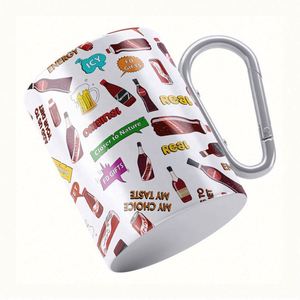 Mug de voyage à double paroi en acier inoxydable avec poignée mousqueton de 10 oz - Product Image 6