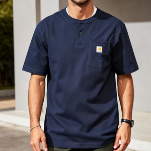 T-Shirt Polo Classica Bianca da Uomo con Bottoni e Tasca sul Petto, 100% Cotone, Ideale per l'Estate, Logo Hartt - Product Image 5