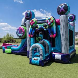 تصميم جديد لمنزل القفز الترفيهي التجاري GLITCH Video Gamer Combo، ليس مجرد منزل قفز آخر، بل هو جاذب للحفلات بشكل كامل - Product Image 3