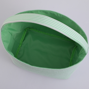 Ricamo personalizzato per la casa per le vacanze bambini Seersucker cesto <span class=keywords><strong>di</strong></span> <span class=keywords><strong>pasqua</strong></span> a strisce <span class=keywords><strong>di</strong></span> caramelle - Product Image 6