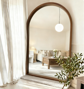 مرآة عتيقة مقوسة لكامل الجسم ، مرآة زخرفية فرنسية عتيقة لغرفة المعيشة مناسبة لمتاجر الملابس والمرايا المناسبة - Product Image 5