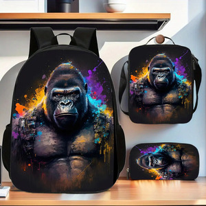 Conjunto de Mochila Moderna Gorilla Vibrante - Product Image 1
