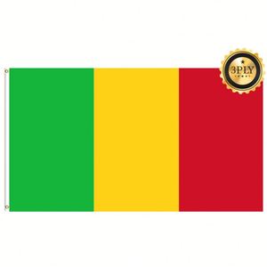 Drapeaux <span class=keywords><strong>du</strong></span> Mali en polyester 68D/100D de 3x5 pieds, personnalisables pour toutes les nations, livraison rapide par un fournisseur fiable - Product Image 2