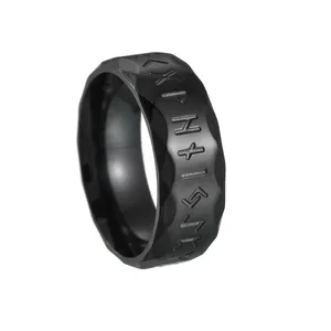 HP Fine Jewelry Anillos Hombres Anillo de plata antigua Vintage Viking <span class=keywords><strong>Juve</strong></span> Anillo de acero de titanio Moda al por mayor - Product Image 6