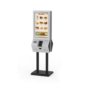 32 inç Popüler Self Servis sıcak gıda reklam ekranı kiosk kendi kendine sipariş kiosk Ödeme kiosk