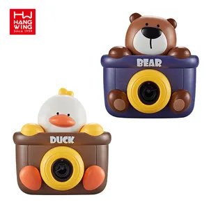 Jouets en plastique Pop ours drôle canard fabricant enfants bulles Blasen appareil photo