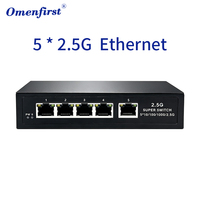 Conmutador Ethernet de Alta Velocidad de 5 Puertos y 2.5G, Concentrador de Red Multigigabit de 2500 Mbps para WiFi 7, AP, NAS, Juegos, PC, Conectividad de Escritorio