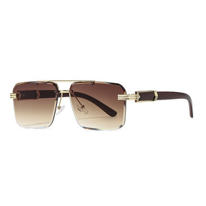 Lunettes de soleil de luxe pour femmes, monture en métal, noires, protection UV400, type 3, design tendance 6008 - Product Image 5