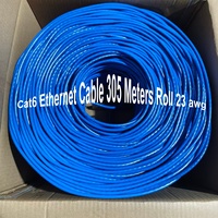 Cable Ethernet Cat6 de Alta Calidad, Rollo de 305 Metros, 23 AWG, Cobre Sólido Desnudo, LSZH, UTP, Cable de Red LAN, Cat 6, Cat6, Cat6-kabel