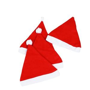 المصنعين الصين بيع بالجملة مخصصة عالية الجودة تسام أحمر شعر قبعات عيد الميلاد للبالغين الطفل سانتا عيد الميلاد قبعة - Product Image 1