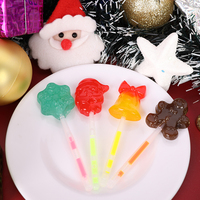 Holeywood Fluorescent Hard Candy Lollipops Fruity Flavored Christmas Gift Bag for Candy Lovers Made from Sugar