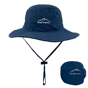 RTS Wholesaler cheaper bonnie bucket hat outdoor sunproof pure color fisherman hat for summer with string can be packaged