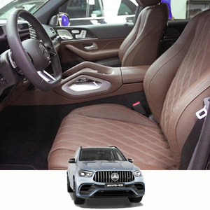 Fundas de Asiento de Cuero Completas para Automóvil, Repuesto para AMGLE63 Edición 2020 - Color Marrón Cacao, para Todas las Estaciones, Garantía de 2 Años - Product Image 1
