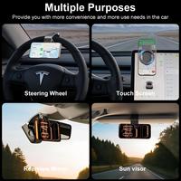 Support magnétique universel pour téléphone de voiture, double usage voiture/bureau, antidérapant, mains libres, cadeau pour conducteurs