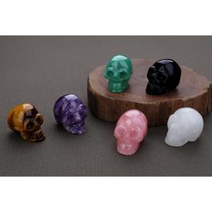 Wholesale high quality rose quartz <b>skull</b> for Spiritual healing <b>gift</b> home decoration Office decoration - Product Image 5