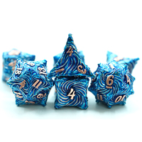 Usine en gros 7 pièces en alliage de zinc polyédrique donjons et dragons ensembles de dés pour les jeux du MDN