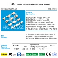 Connecteur JST SUHR fil-circuit imprimé, connecteur de boîtier à plaquette 0,8 mm, connecteur à broches pour appareils électroménagers JST SUHR-08V-S-B