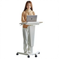 Pupitre de conférence, pupitre d'orateur, comptoir d'accueil, table de formation, petite chaire, bureau mobile moderne et minimaliste