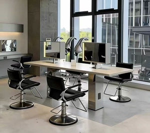 Industrial Style Hair Salon <b>Mirror</b> <b>Table</b> Hot Dyeing <b>Table</b> Stainless Steel Hair Salon MJirror <b>Table</b> Hair Salon Equipment - Product Image 5
