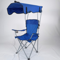 Chaise pliante Quad Lawn Portable avec porte-gobelet Chaise à baldaquin réglable