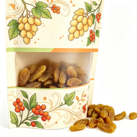 Sachet Doypack en papier kraft imprimé personnalisé avec fenêtre transparente et fermeture zip pour emballage alimentaire, avec fenêtre pour les épices