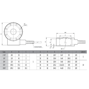 Capteurs de pesage Veidt pour la Corée, cellules de charge à roues LSC-2t, LSC-5t, LSC-10t, originales CAS Kais pour machines de test LSC-2t, LSC-5t, LSC-10t Ko - Product Image 3