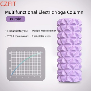 CZFIT Masseur musculaire électrique à axe en mousse, bâton de massage à picots, rouleau de massage, équipement de fitness sportif, colonne vibrante pour le yoga - Product Image 2