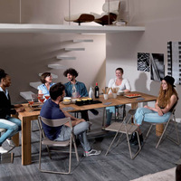 Mesa de Comedor Extensible de Madera Maciza con Diseño Plegable Personalizado, Venta al por Mayor de Fábrica, Mesa de Cocina Transformable